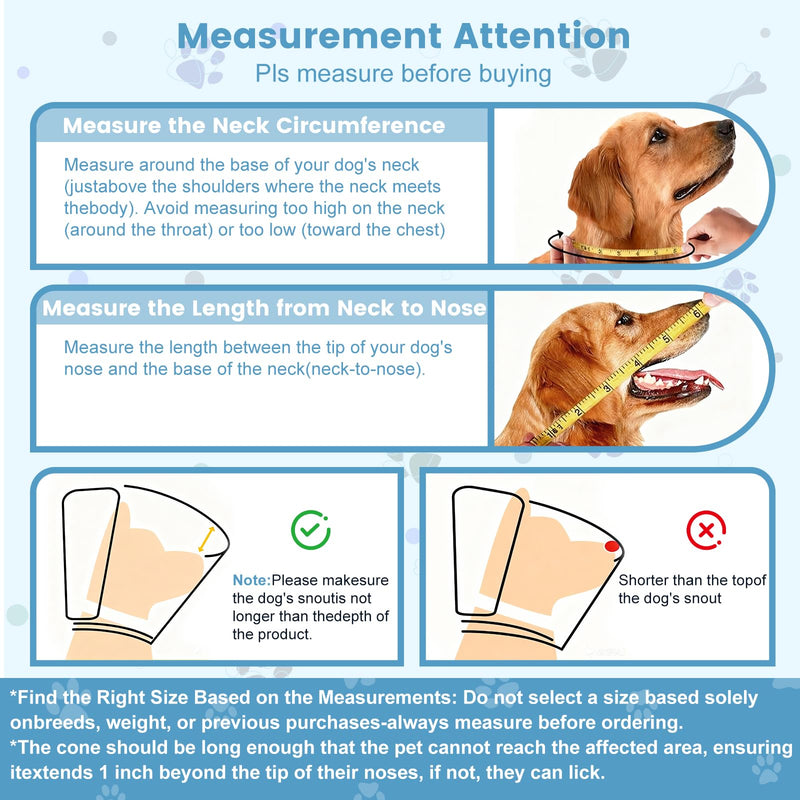 Upgraded Dog Cone Collar After Surgery, Soft Breathable Pet Recovery Collar with Double-Layer Design and Support Plate, Adjustable Dog Cone Collar for Large Medium Dogs, Elizabethan Collar （Blue，XL） Blue XL（Neck：15.35-17.72”）
