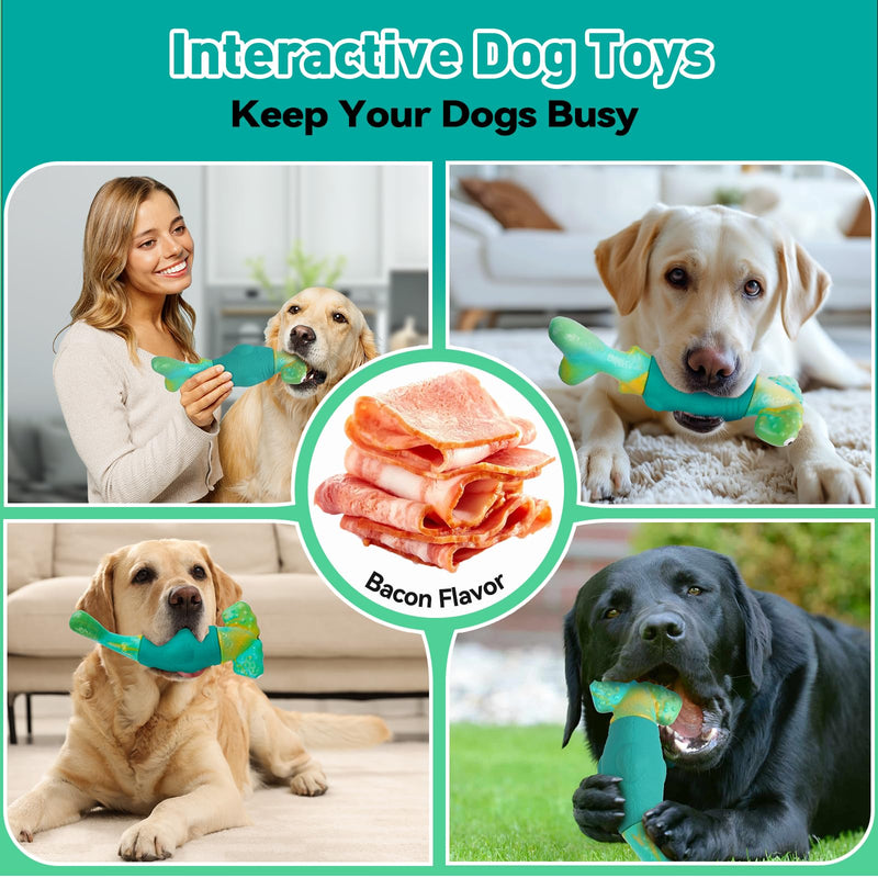 Dog Toys for Aggressive Chewers, Interactive Dog Chew Toys for Large Dogs, Indestructible Squeaky Dog Toys to Keep Them Busy, Tough Dog Toys for Medium/Large Breed Dogs (Green) Green Hammerhead Shark - PawsPlanet Australia