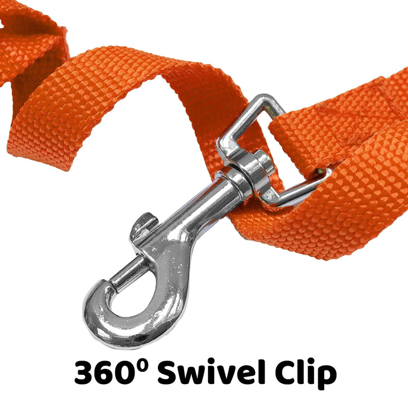 Downtown Pet Supply - Long Dog Leash - 150 ft Orange Nylon Dog Training Leash for Recall & Obedience 150 Foot - PawsPlanet Australia