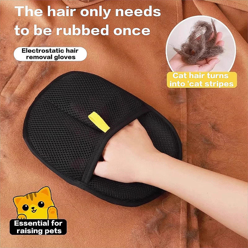 3 Pcs Pet Hair Removal Gloves Brush, Reusable Cat Dog Electrostatic Hair Remover Grooming Glove Tool - PawsPlanet Australia