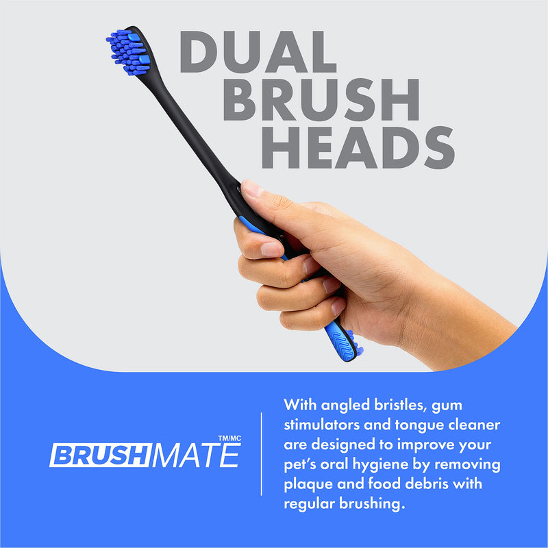 Dog Toothbrush and Bite Block Assistant Combo Pack by Paw Ready for Puppies' Dogs and Cats Small Size for use with Pets Between 5-15 lbs. (2-7kg) Protects Hands and Fingers While Brushing 1 Count (Pack of 1) Blue