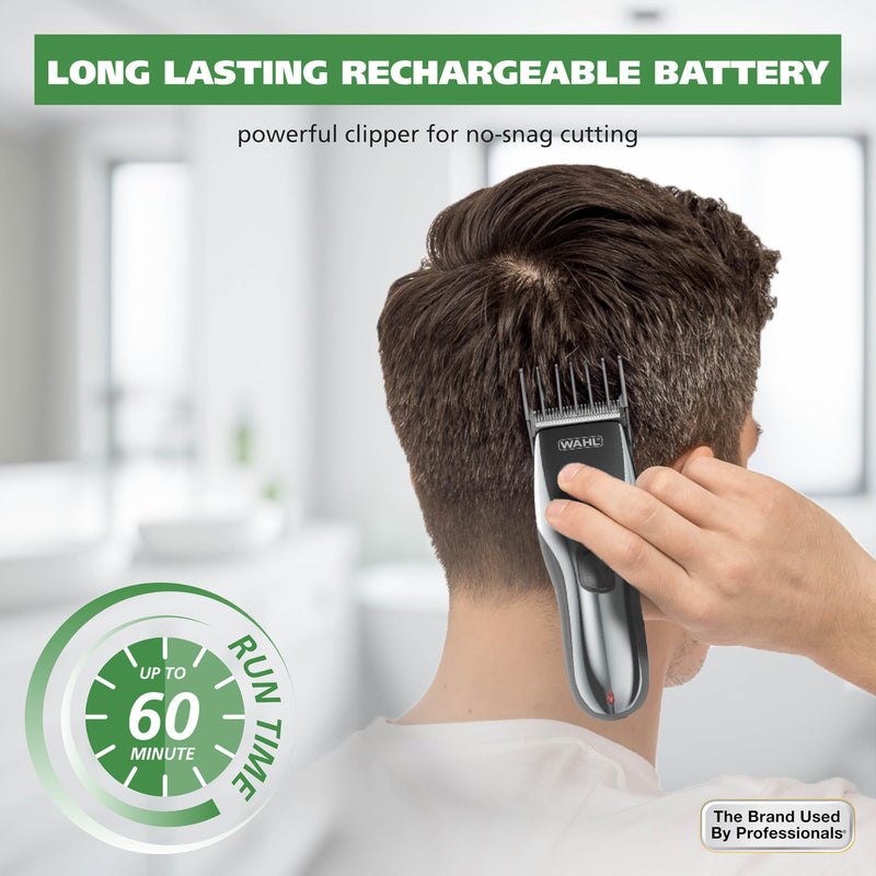 Wahl Clipper Rechargeable Cord/Cordless Haircutting & Trimming Kit for Heads, Longer Beards, & All Body Grooming - Model 79434 21 Piece Set
