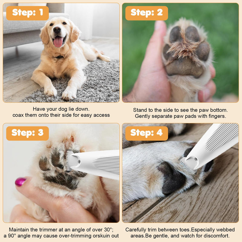 Dog Paw Trimmer with LED Digital Display,20mm Ceramic Blade Electric Rechargeable Dog Clippers for Grooming,Pet Paw Trimmer for Grooming for Paws, Eyes, Ears, Face & Hip Areas - PawsPlanet Australia