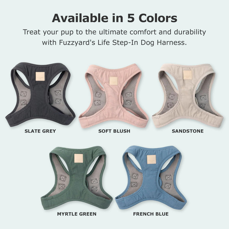 FuzzYard Life Step in Dog Harness | Size XL | Stylish Premium Cotton Design in Sandstone Perfect for Everyday Walks Extra Large - PawsPlanet Australia