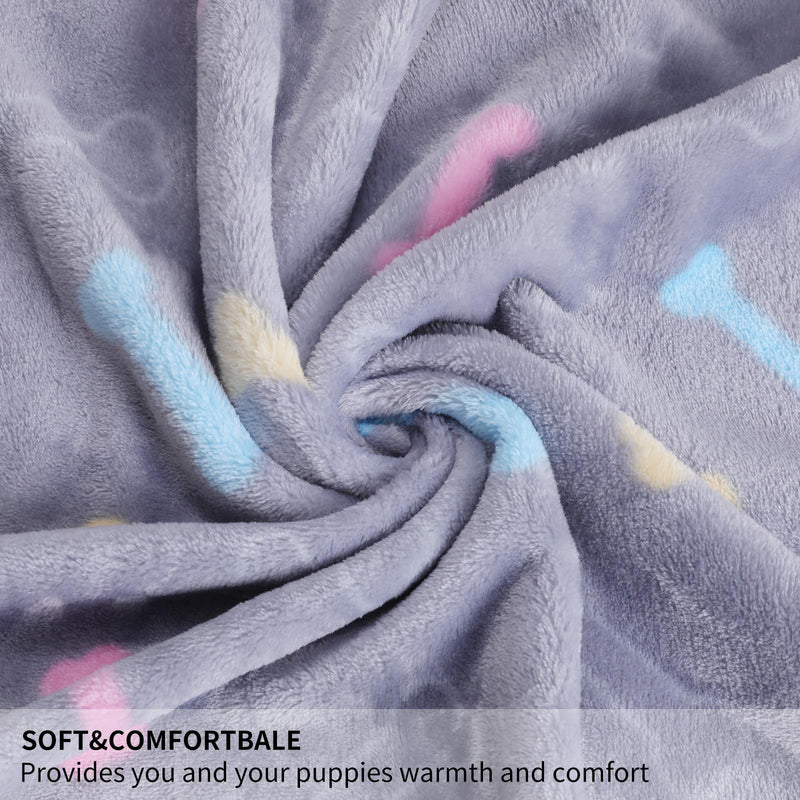 SORKUT 1 Pack 6 Dog Blankets Cat Soft Fluffy Fleece Pet Blanket Puppy Blanket Warm Paw Print Design Puppy Kitten Doggy,Medium (29"x20") 6 Pack Big Paw Series Medium(29"x20") - PawsPlanet Australia