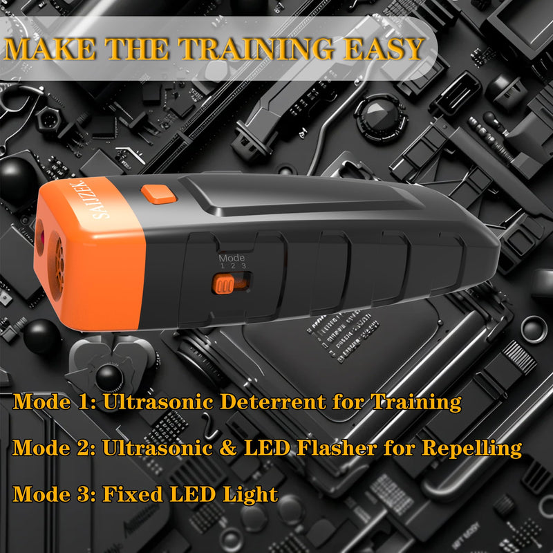 Ultrasonic Dog Trainer | Bark Deterrent Training Device | Anti Barking Silencer | Barks No More Devices | Stop Control Dogs Bad Behavior | Stopper Corrector Clicker Repellent Black - PawsPlanet Australia