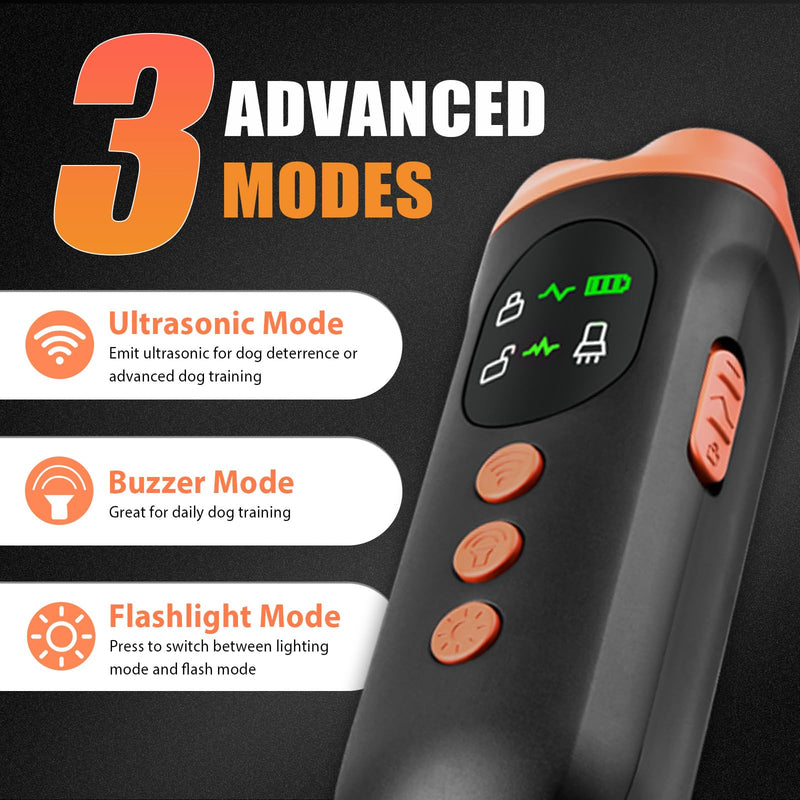 Lamido Ultrasonic Dog Bark Deterrent Devices with HD Display, 3 Emitters Anti Barking Device for Dogs, 35 FT Range, 2500 mAh Rechargeable Dog Training Tool for Indoors Outdoors, Barks No More - PawsPlanet Australia