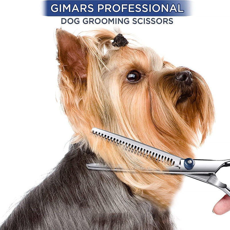 2 Pieces Dog Grooming Kit, Thinning Scissors Dog Grooming, Curved Dog Grooming Scissors, Dog Groomings Scissorss, Safety Scissor with Round Tip, 7 inch Stainless Steel Dog Scissor for Dogs Cats - PawsPlanet Australia