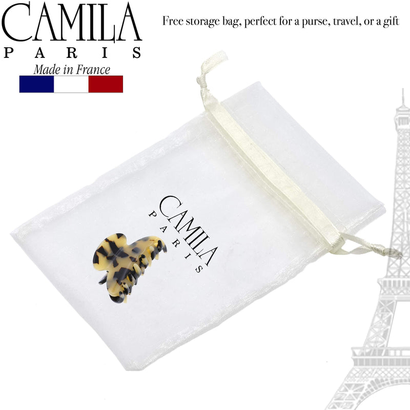 Camila Paris CP3060 French Hair Clip for Women, Handmade, Ivory Tokyo, Small, Girls Hair Claw Clips Jaw, Durable Styling Hair Accessories for Women, Strong Hold Grip, Made in France Ivory Tokyo 2"