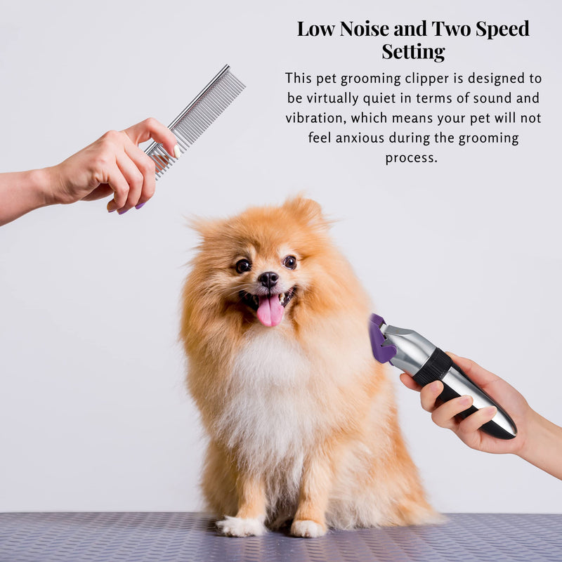 BarberBoss Cordless Dog Grooming Clipper - Waterproof, Ceramic Blades, LED Display, Fast Charging, Electric Pet Clippers for Dogs & Cats, Pets Hair Trimmer, QR-9082 - PawsPlanet Australia