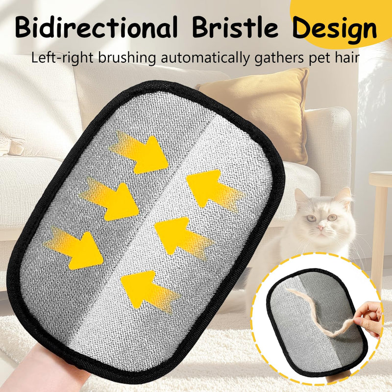 2Pcs Pet Hair Removal Glove - 2025 New Electrostatic Magic Brush Pet Hair Remover Gloves, Reusable for Dogs & Cats, Furniture, Car Seats & More - PawsPlanet Australia