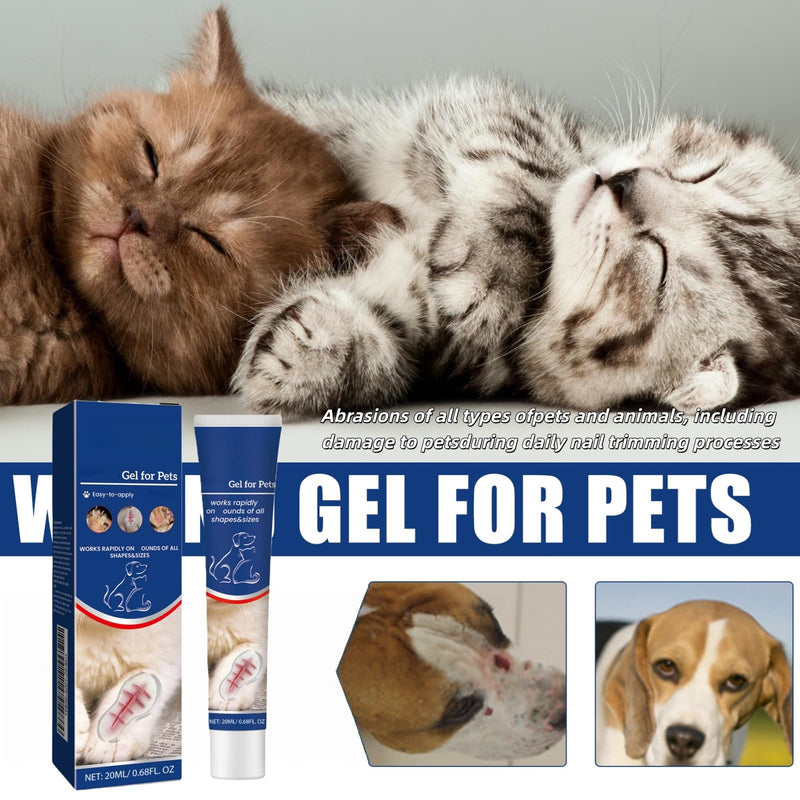 Wound Care Gel for Dogs and Cats, Liquid Gel for Pets, Pet Skin Care Gel for Cleaning and Care of Wound Areas, Wound Ointment for Puppies, Waterproof Gel for Protection, Promotes Wound Healing