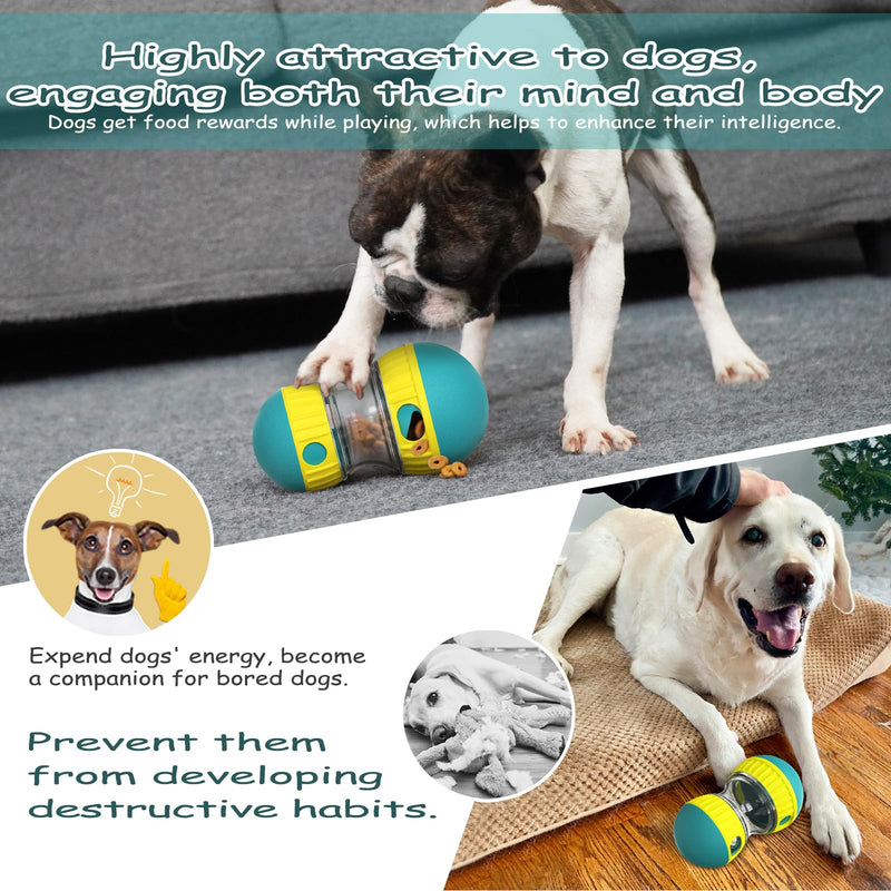 Treat Dispensing Toys, Pet Puzzle Toy Treat Ball Dog Treat Dispenser Toy Ball Interactive Cat Adjustable Food Dispensing for Mental Enrichment & IQ Training in Green - PawsPlanet Australia