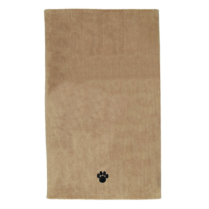 Bone Dry Embroidered Pet Grooming Towel Collection, Absorbent Microfiber X-Large, 41x23.5, Red