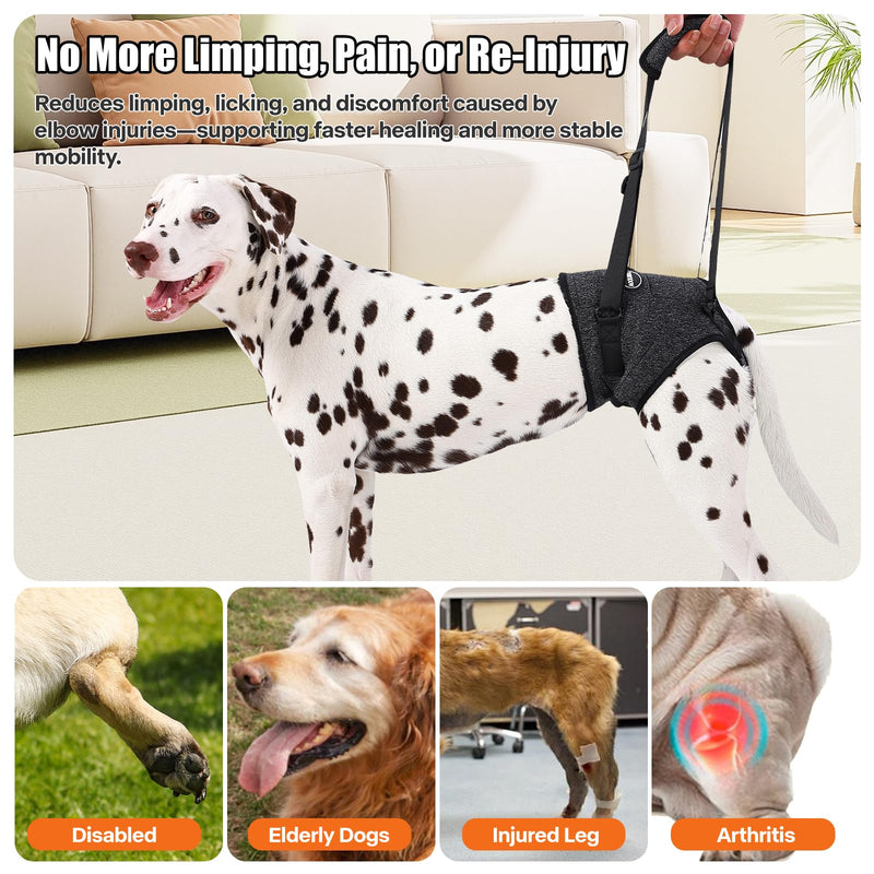 Dog Sling for Medium Large Dog Rear Leg, Lift Harness Provide Support with Muscle Atrophy and Joint Problems for Elderly Injured Arthritic Pet, Dog Weak Rear Legs Provides Rehabilitation Aid L-Waist(20"-25") Dark Grey - PawsPlanet Australia