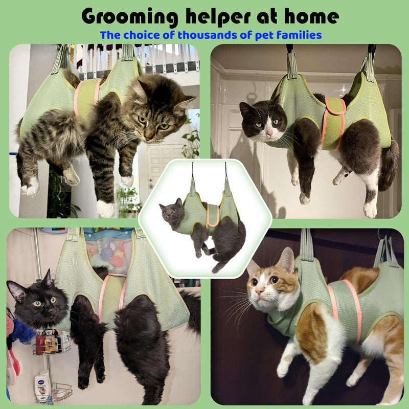 Guzekier Cat Grooming Hammock Harness for Cats, Cat Nail Clipper S（for cats 12-25lbs） - PawsPlanet Australia