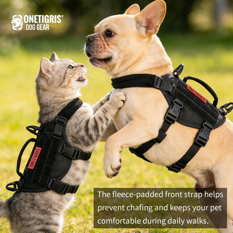 Puppy Harness, Small Dog Harness with Handle, No-Pull Pet Harness for Small Dog Cat(XXS) XXS Black