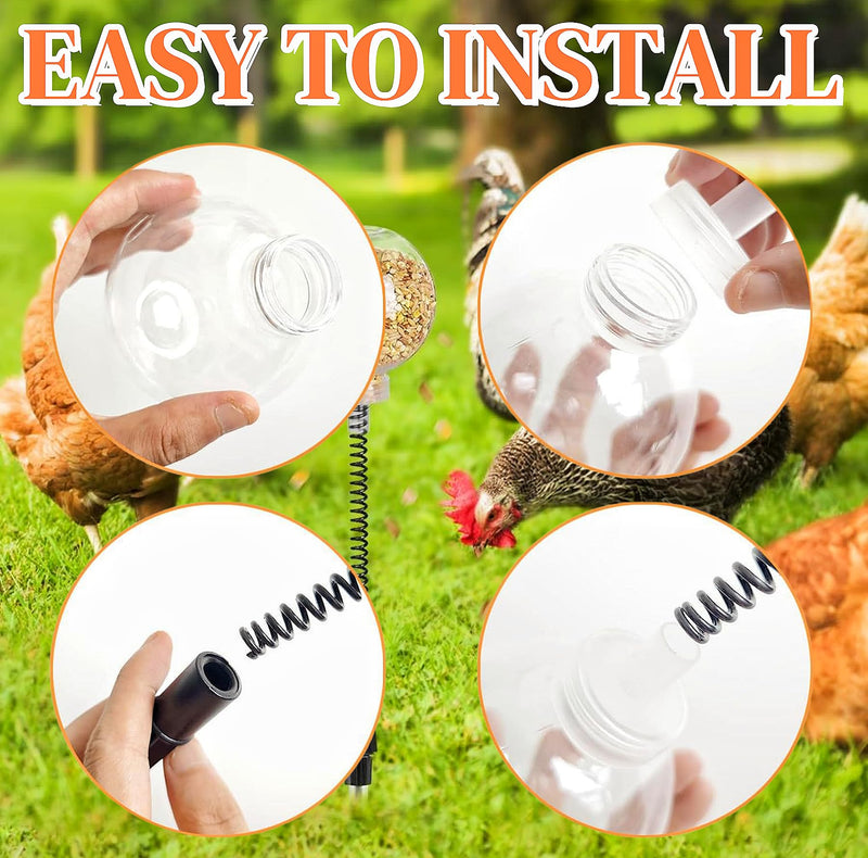2Pcs Chicken Peck Toys, Chicken Enrichment Toys with Swing Feeder, Interactive Slow Feed Release Toy for Your Flock, Chick Treat Dispensers for Hens Poultry Duck Birds Parrots - PawsPlanet Australia