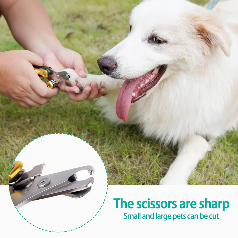 Heavy Duty Dog Nail Clippers for Thick Nail 【Cut Nails Like Butter】, Quite Sharp Pet Nail Clippers for Large Dogs, Easy & Safe Dog Nail Trimmer for Large Medium Small Dogs Cat with Nail File - PawsPlanet Australia
