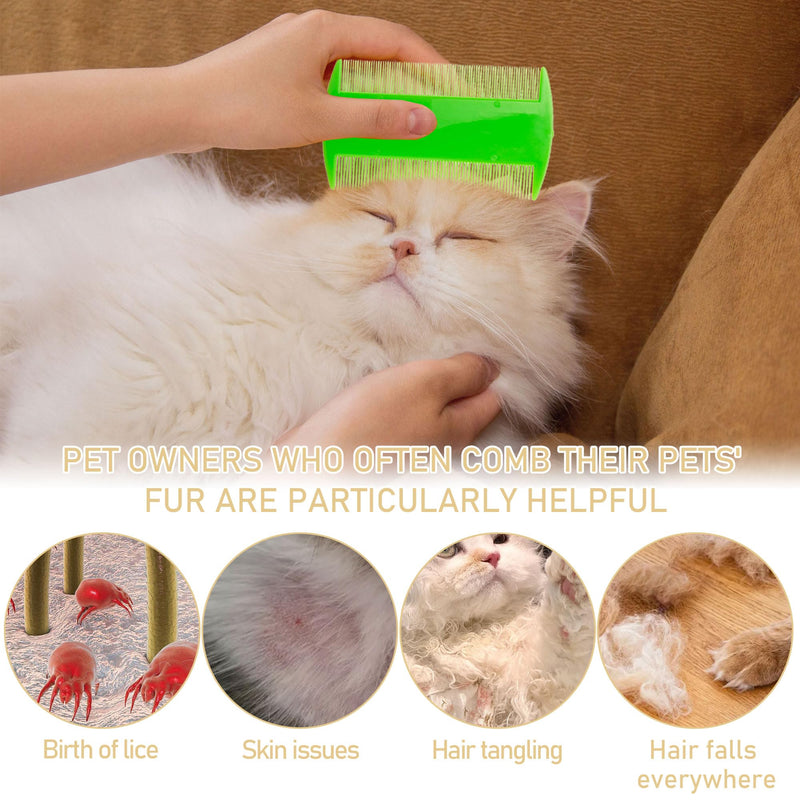 140 Pcs Flea and Tick Grooming Tool Bulk- Double Sided Comb for Cats Dogs Lice and Tick Comb for Small Pets, Kittens and Puppies (7 Colors) - PawsPlanet Australia