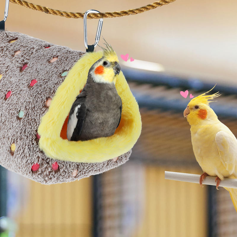 MEWTOGO Medium Warm Bird Nest House - Cozy Bird Bed for Cage with Mat, Hanging Hammock Shed Hideaway Hut for Budgerigar Monk Parakeet Rose-Ringed Parakeet Plain Parakeet Sun Conure Cockatiel - PawsPlanet Australia