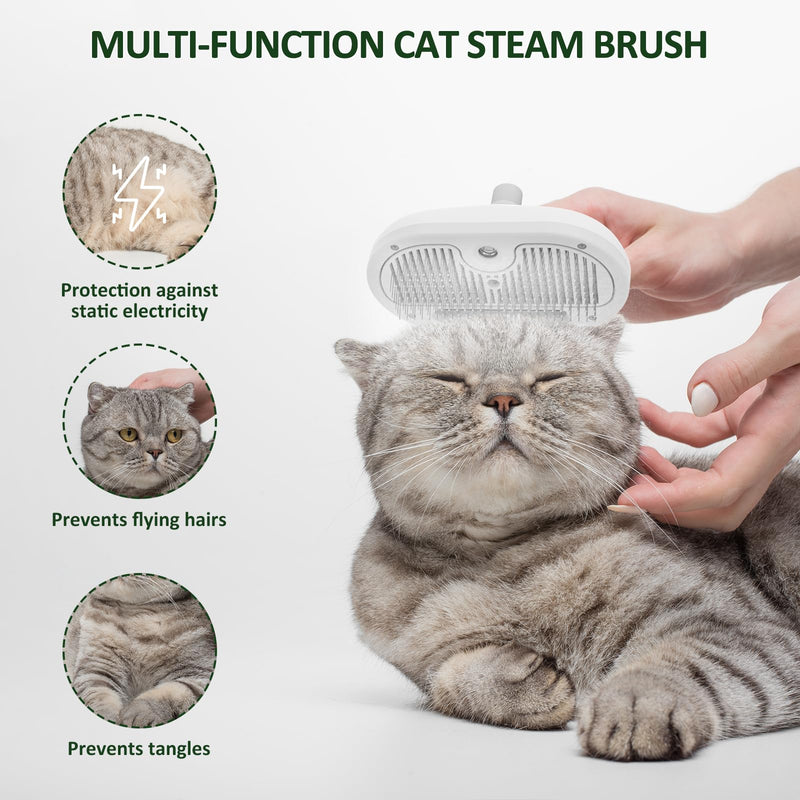 Dog Hair Dryer with Slicker Brush,Dog Blow Dryer for Small-Sized Dogs and Cats,Grooming Brush with Drying Function,Multifunctional Pet Hair Dryer with Release Button Ivory White - PawsPlanet Australia