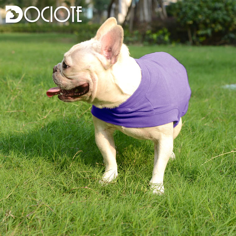 Soft Fleece Dog Sweatshirt - Warm Dog Sweaters for Small Medium Dogs Cats Cold Weather - Cat Sweater Pullover Stretchy Hoodie Easy On - Comfortable Dog Winter Clothes Pet Sweaters Vest for Doggie Purple L - PawsPlanet Australia