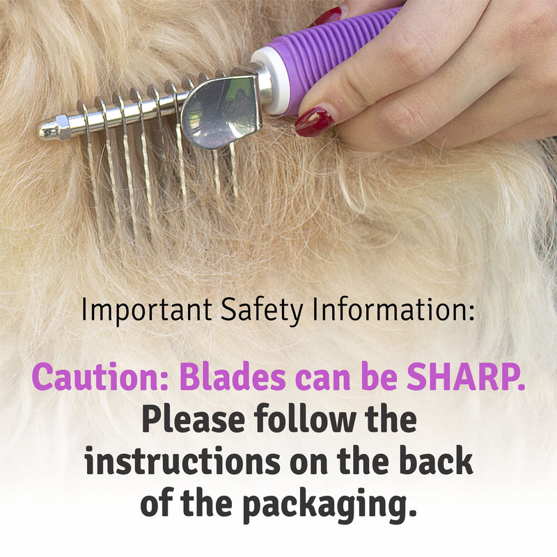 Poodle Pet Dematting Comb + Large Slicker Brush Bundle - PawsPlanet Australia