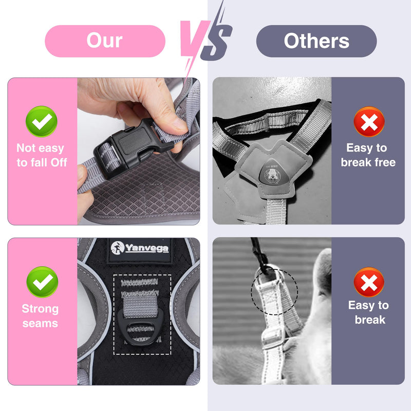 No Pull Dog Harness with Handle for Medium Large Dogs, Soft Padded Reflective Pet Vest for Puppy Training Walking - PawsPlanet Australia