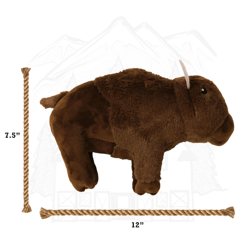 design LAB, Inc. Yellowstone Official Merchandise | Dog Toy and Western Accessories Bandana Set | Plush Stuffed Animal Bison & Bandanas Set