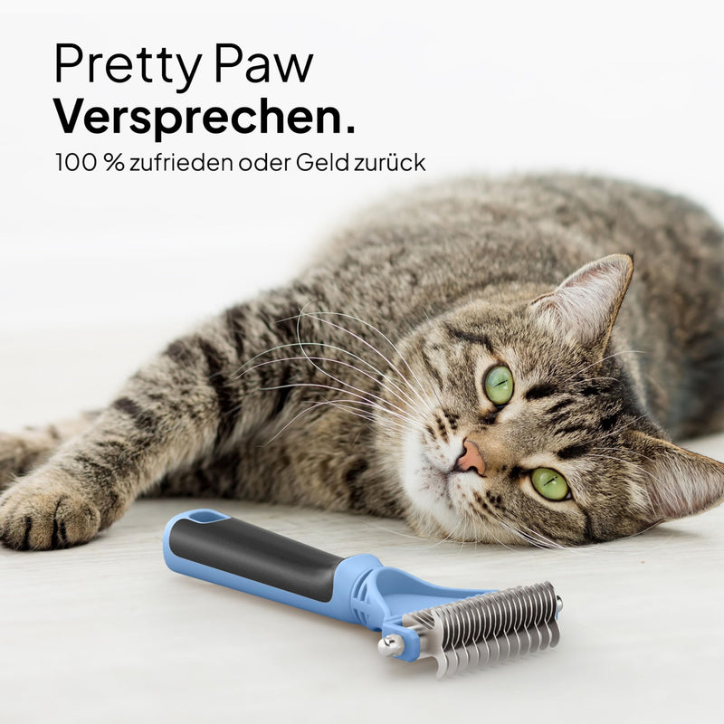 Pretty Paw® [Fur Love 2.0] for gentle and precise hair removal, suitable as a cat brush, long hair and cat brush, short hair against tangles, comfortable massaging undercoat brush, cat - PawsPlanet Australia