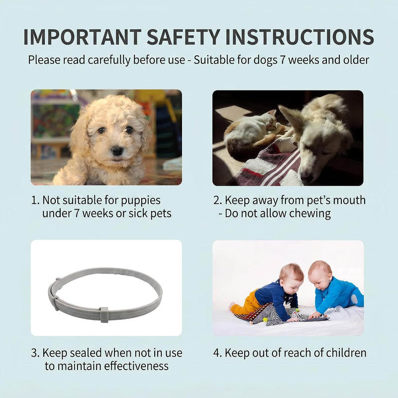 Calming Collar for Dogs 4 Packs Dog Pheromone Calm Collars Relief Anxiety Stress Separation Lasts 60 Days Relieve Bad Behavior 25 Inches Size Flexible Adjustable for All Small Medium and Large Dog Grey
