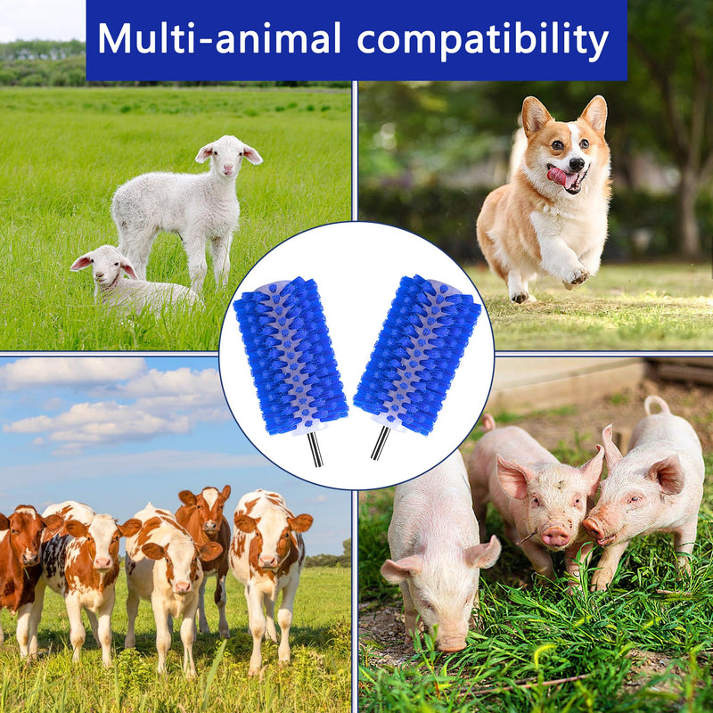 EBaokuup Livestock Mini Roto Drill Brush Attachment-0.2 Inch Drill Shank Cattle Fur Brush-Cattle Scratcher Roto Brush for Goat Sheep Cattle Horse Pig Grooming 1 Pcs - PawsPlanet Australia