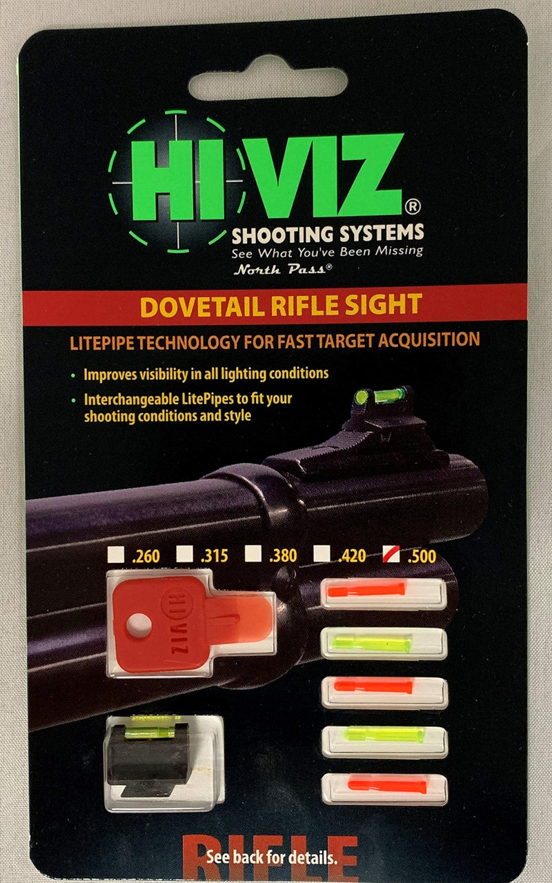 HIVIZ unisex adult HIVIZ Sight Systems Rifle Muzzle Loader Dovetail Sight 1 2 , Green and Red, One Size US - PawsPlanet Australia