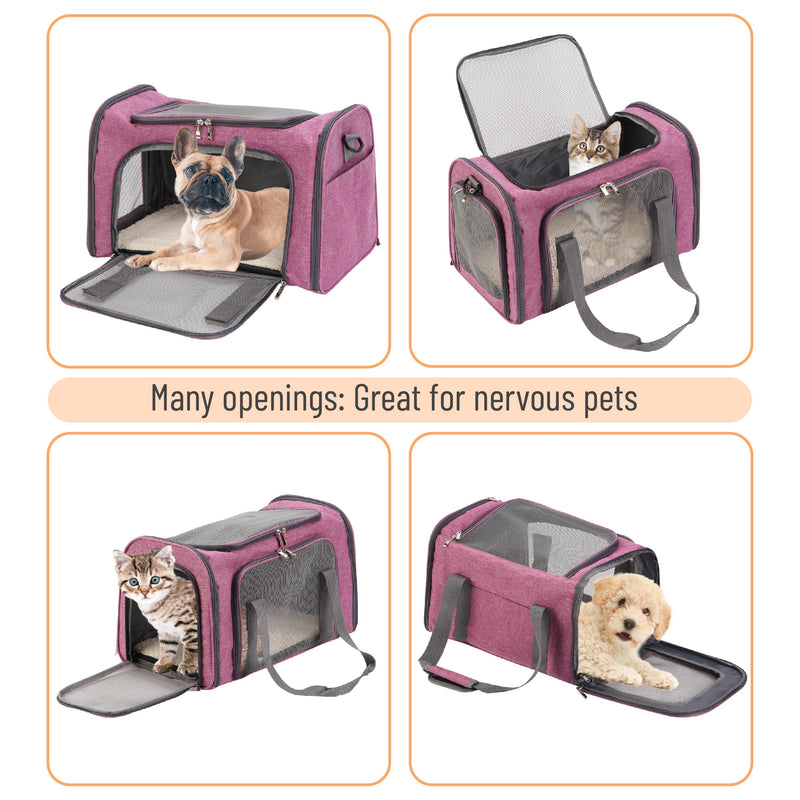 Mr. Pen- Pet Carrier, Pink, Soft-Sided Cat & Dog Carrier, Bag for Travel - PawsPlanet Australia