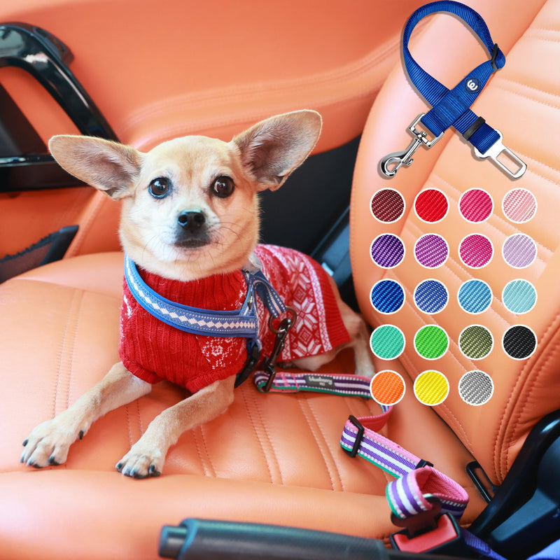 Blueberry Pet Dog Car Seat Belts - Dark Orchid Dog Car Leash & Tether, 1" x 16.5"-25.5" for Large Dogs, Safety Seat Belt for Car Harness, Friendly Dog Leash for Car, Pet Road Trip Essential 16.5-25.5 Inch (Pack of 1)