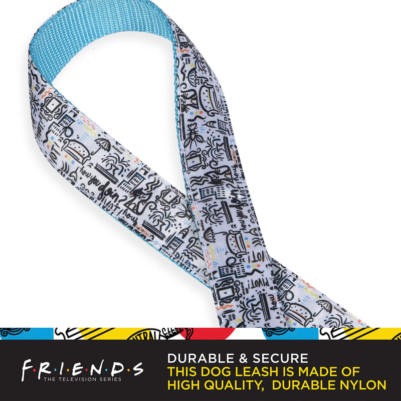Friends TV Show City Doodle Dog Leash, 6 Ft (72 Inches) | Cute Blue Leash for Dogs & Harnesses 6 Foot - PawsPlanet Australia