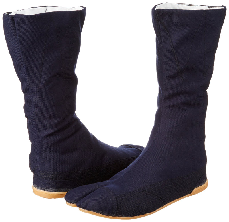 Marugo Tabi Boots Ninja Shoes Jikatabi (Outdoor tabi) MANNEN Nuitsuke (Sewn Rubber Outsole) 12 hock 10.5 Wide Women/9 Men Navy