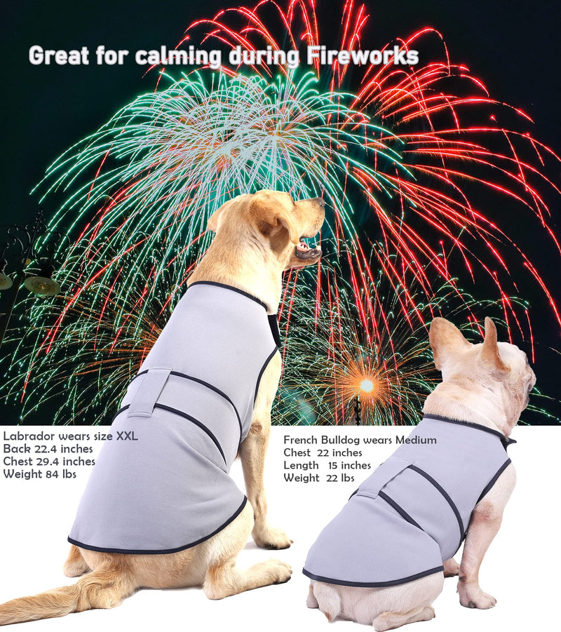 Dog Anxiety Dog Jacket,Dog Thunder Calming Shirt Wrap Vest for Large Dogs,Travel, Fireworks, Separation, Bluish Grey L Sky Blue - PawsPlanet Australia