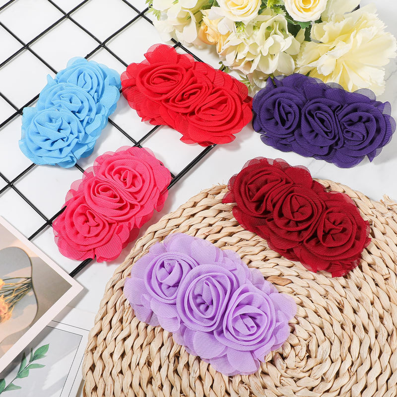 6Pcs Large Flowers Dog Collar, Dog Collar Flowers Charms Attachment Neck Bows Sliders Flower Bow for Female Small Medium Big Puppy Cat Rabbit Pet Grooming Accessories Wedding Birthday Party - PawsPlanet Australia