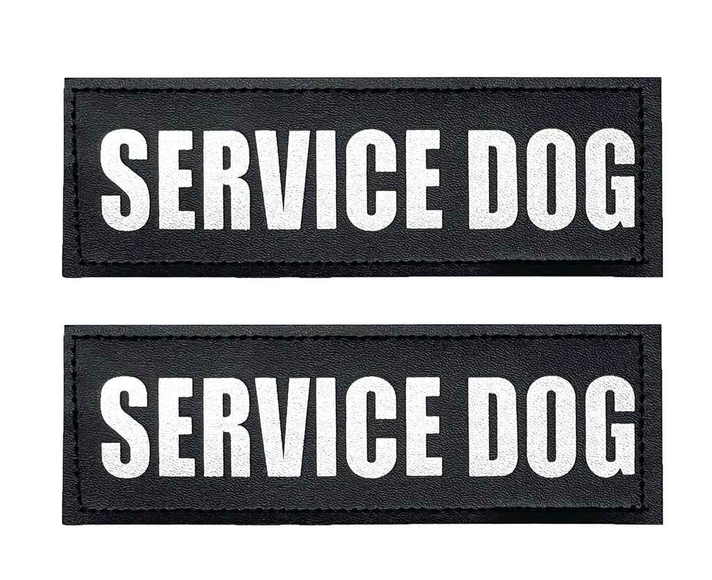 Albcorp Reflective Service Dog Patch with Hook Backing for Service Animal Vests/Harnesses Medium (5 X 1.5) Inch Medium 5" x 1.5"