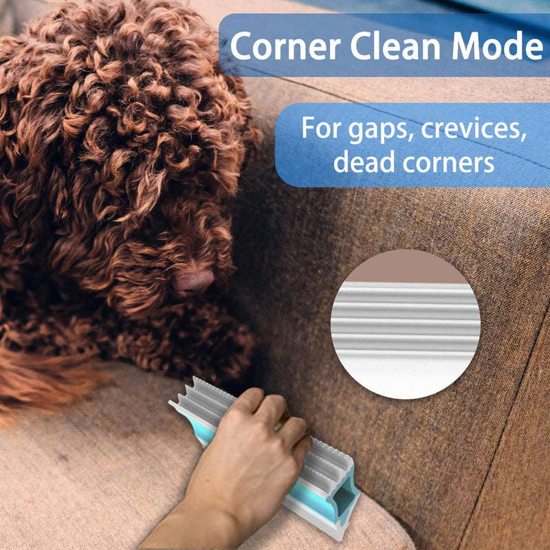 4IN1 Pet Hair Remover, Dog/Cat Fur Removal Tool - Design to Uproot and Clean Embedded Pets Hair in Carpet, Couchs, Cat Trees, Portable Fur Cleaning for Car Interior, Mini + Mega Mini+mega - PawsPlanet Australia
