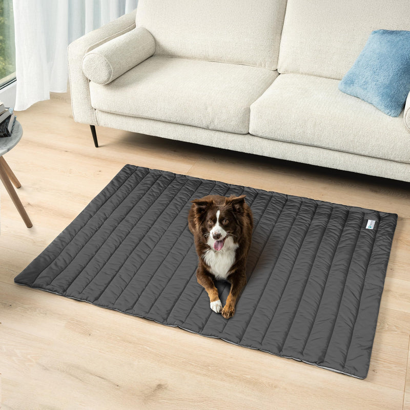 PetAmi Cooling Mat for Dog, Premium Pet Cooling Blanket for Crate Kennel, Indoor Cat Cool Sleeping Pad, Q-MAX Cold Sofa Couch Cover for Summer, Gray/Light Grey, Small (24x32) Small (24x32) - PawsPlanet Australia