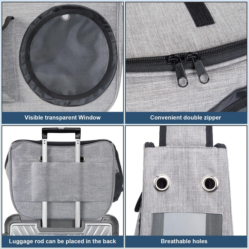 OWNPETS Pet Sling Carrier, Pet Airline Carrier Travel Bag, Fit 10~13lb Small Dogs, Comfortable, Adjustable, Perfect for Airline, Travelling, Daily Walk, Outdoor Activity and Weekend Adventure - PawsPlanet Australia
