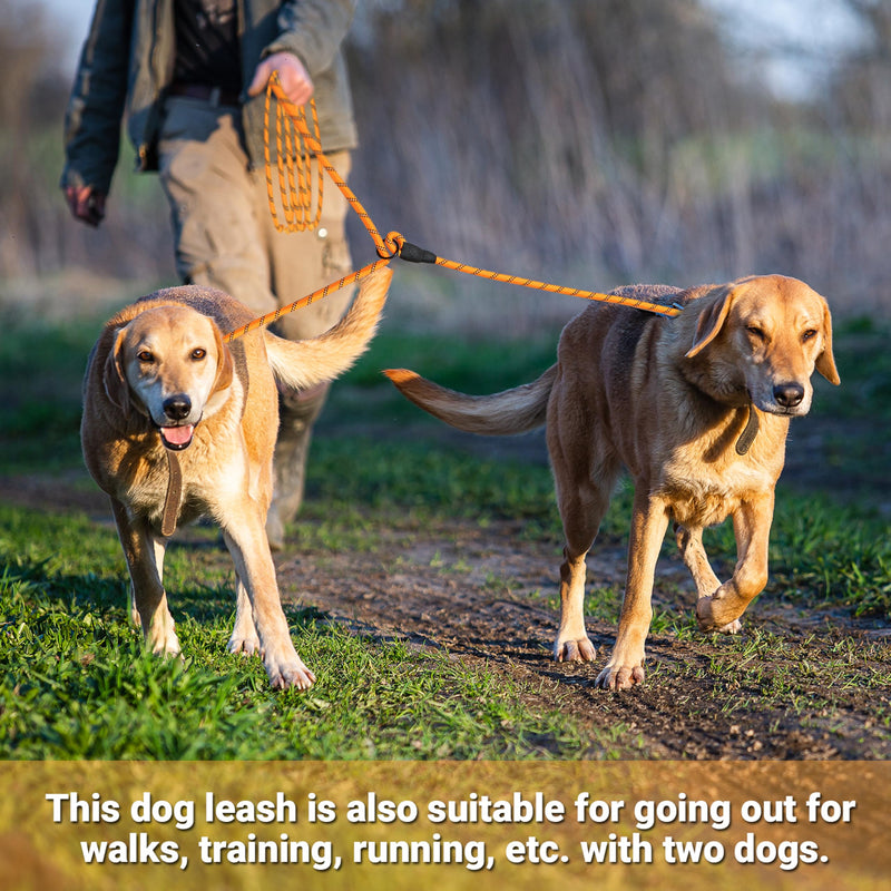 30 FT Dog Leash for 2 Dogs, Heavy Duty Dog Tie Out Trolley Runner Cable for Yard Training Camping Outdoor, Reflective Long Pet Rope Leash for Small Medium Large Dogs - PawsPlanet Australia
