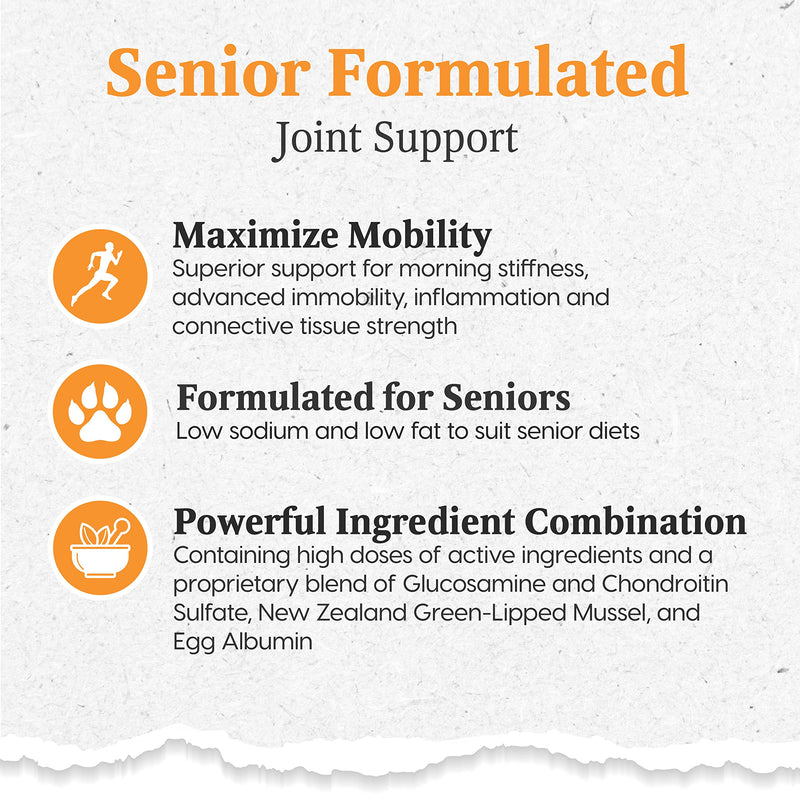 ARK NATURALS Gray Muzzle Old Dogs Happy Joints Chews for Large Breed Dogs, Vet Recommended to Support Cartilage and Joint Function, 500 mg Glucosamine, 16.5 oz Bag, Packaging May Vary (71008) Max Strength