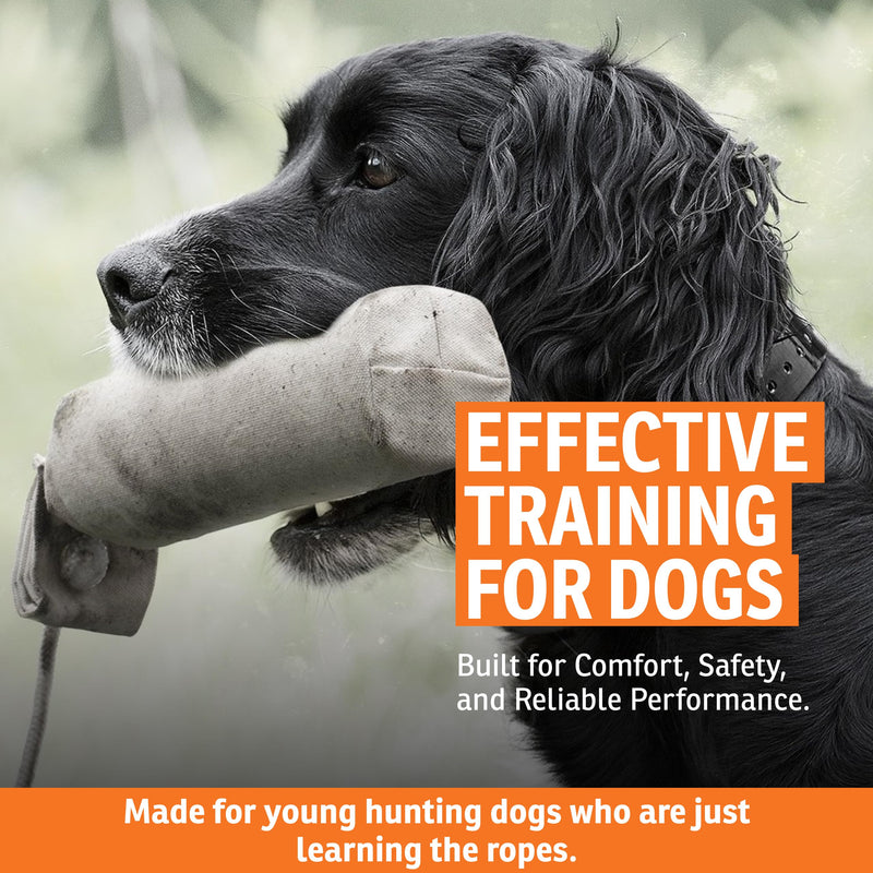 SportDOG Canvas Dummies - Hunting Dog Training Tool - Game Scent Absorber - Water-Ready Bumper - Durable Field Dummy - Weighted Toy - Puppy Size - 2.25" W X 8.5" L - Natural 1 Count (Pack of 1) - PawsPlanet Australia