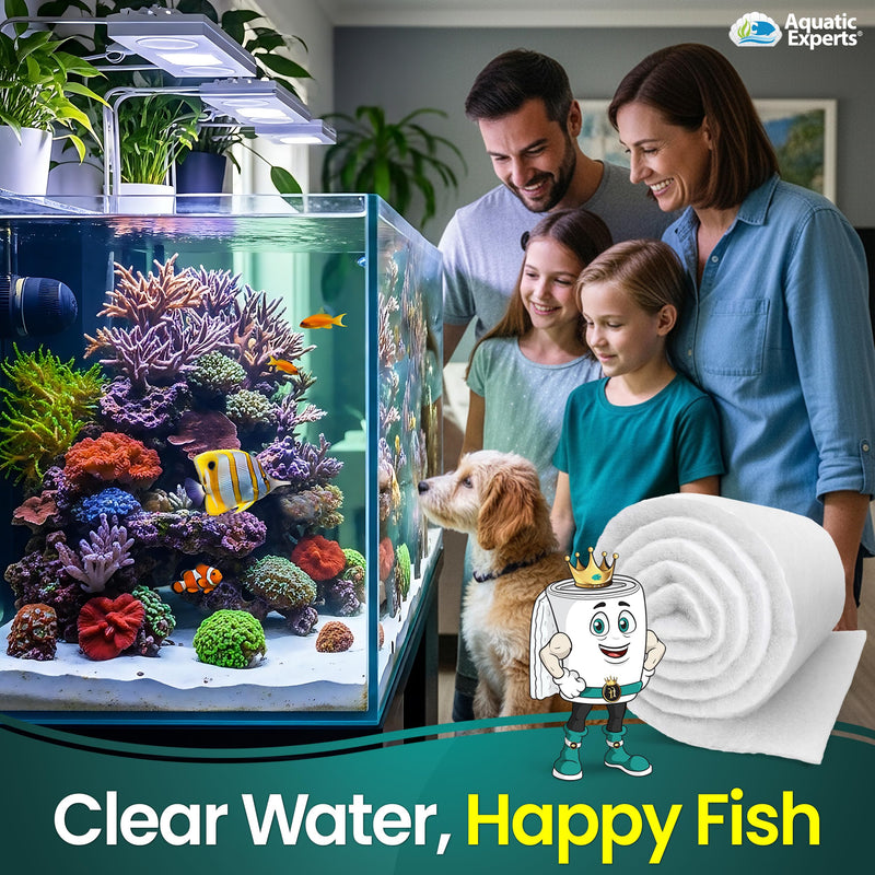 Aquatic Experts Aquarium Filter Floss for Fish Tank Filters - FilterFirst Aquarium Filter Pad - Media Roll for Crystal Clear Water, 3/4" - 1" Thick (12 Inch Wide, 72 Inch Long) 12 Inch Wide - PawsPlanet Australia
