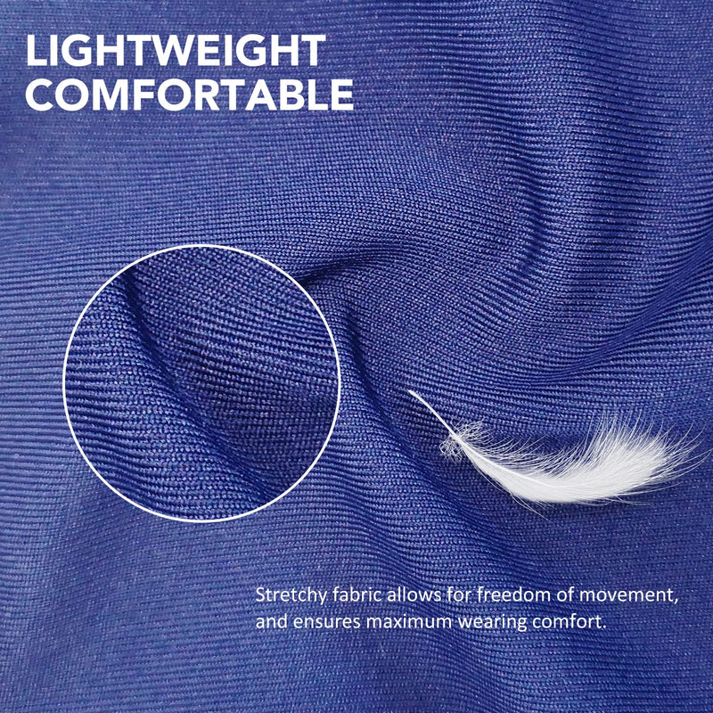 Harrison Howard Super Comfort Stretchy Fly Mask Large Eye Space with UV Protection Soft on Skin with Breathability Navy Blue L Full Size Full (Large)