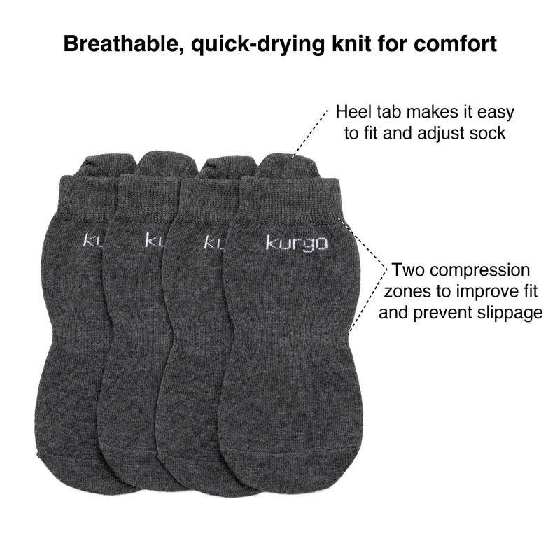 Kurgo Blaze Dog Socks - Enhances Shoe Fit - Wicks Away Moisture - Soft Stretch Fabric - Two Compression Zones - Covers Dew Claw - Easy to Put On - Small